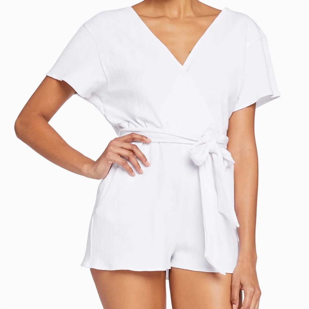 NWT Vitamin A Logan Belted V-Neck Romper